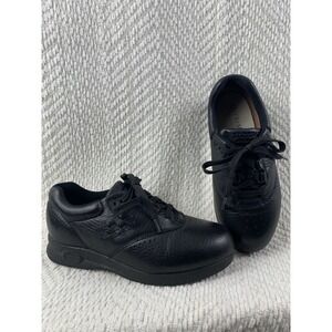 Supremes by Soft Spots Women's Comfort Oxford Shoes Sz 6W Black Leather 122401